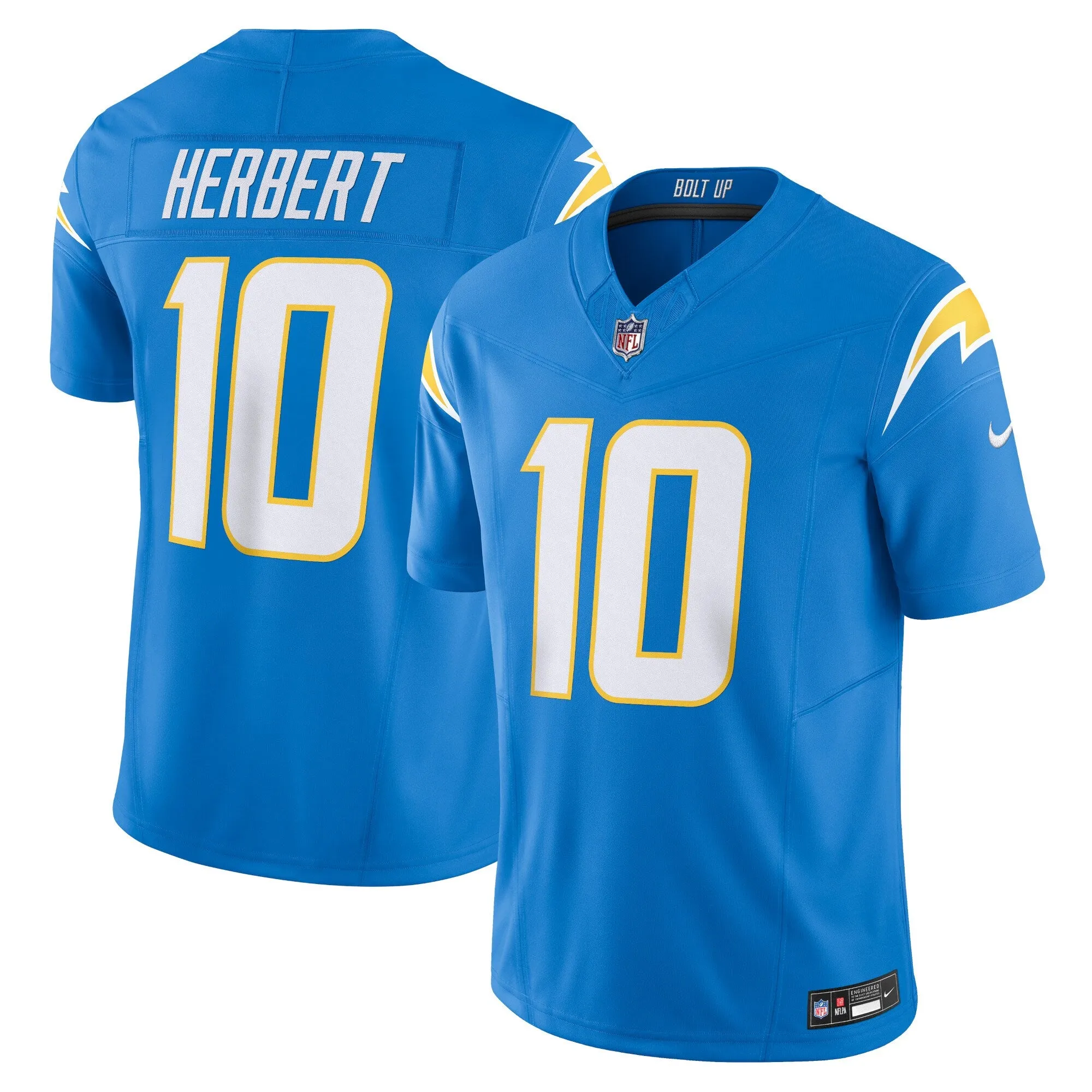 Justin Herbert Los Angeles Chargers Nike Vapor F.U.S.E. Limited Jersey - Powder Blue