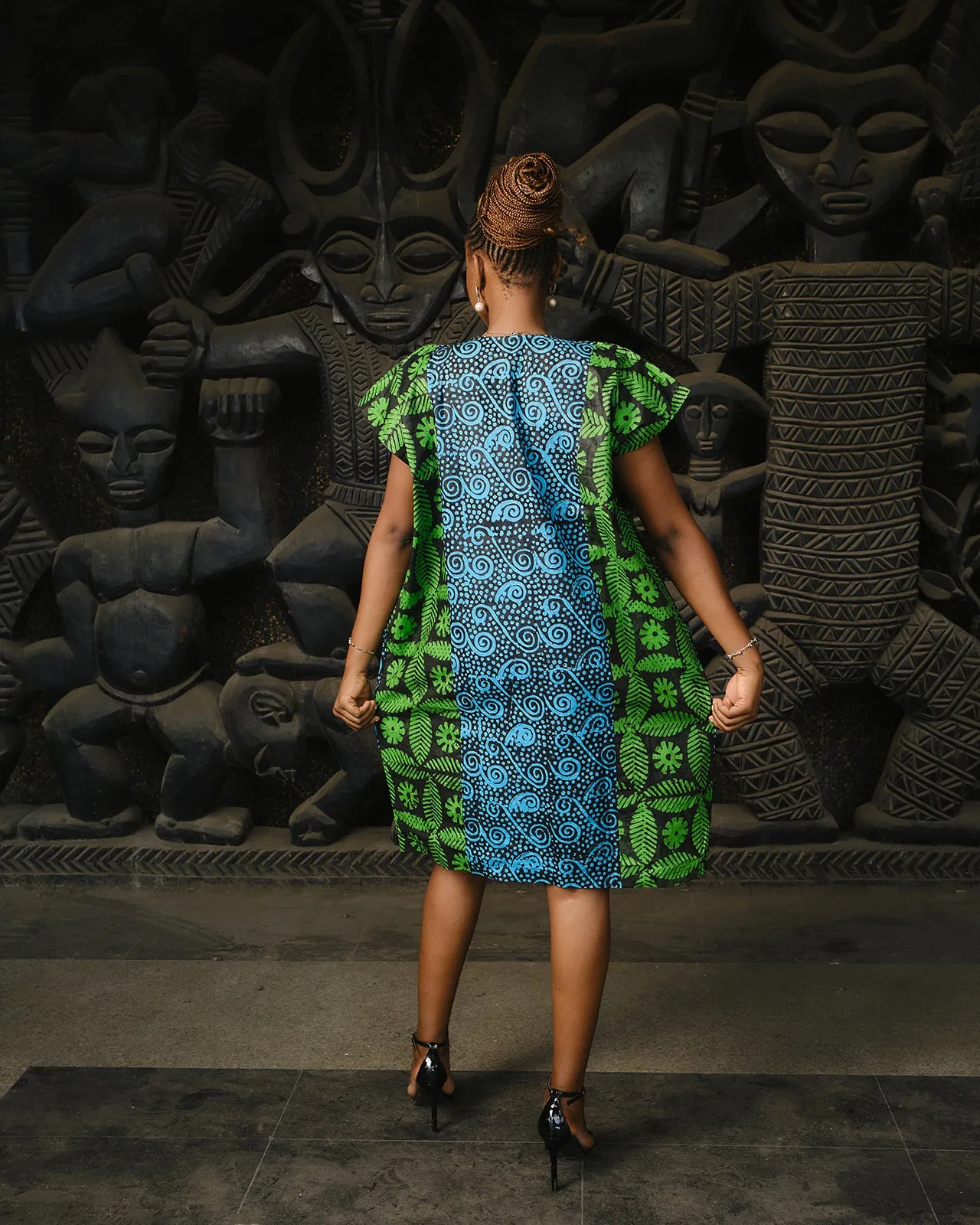 Kenyada Danshiki Short Sleeve Dress