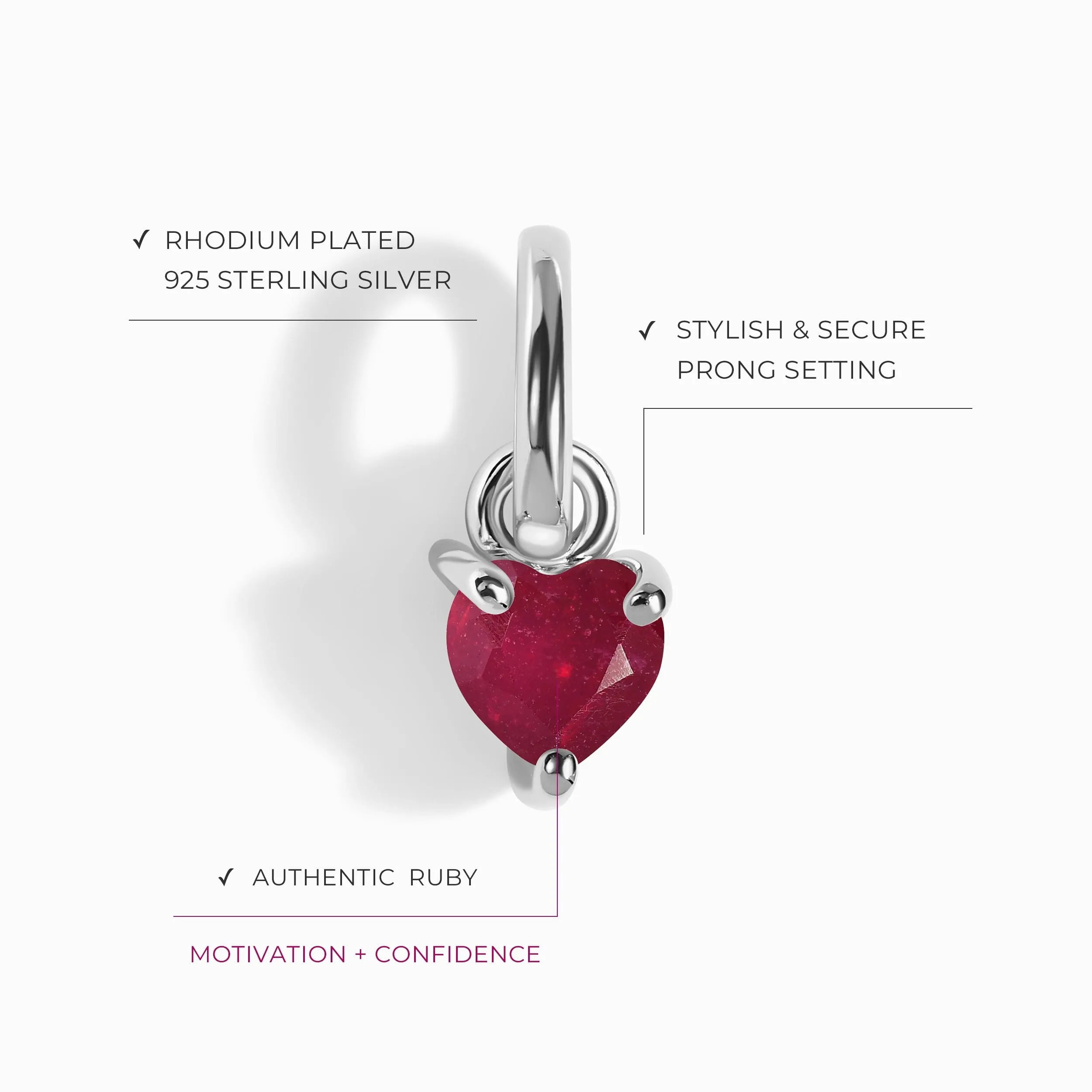 Kids Ruby Pendant - Love