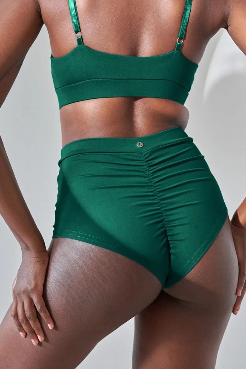 Lunalae High Waist Basic Short - Recycled Moss Green