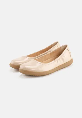 Marie Ballerina Leather - Cream