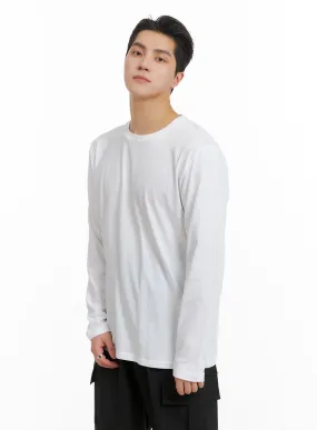 Men's Basic Cotton Long Sleeve T-Shirt IA401