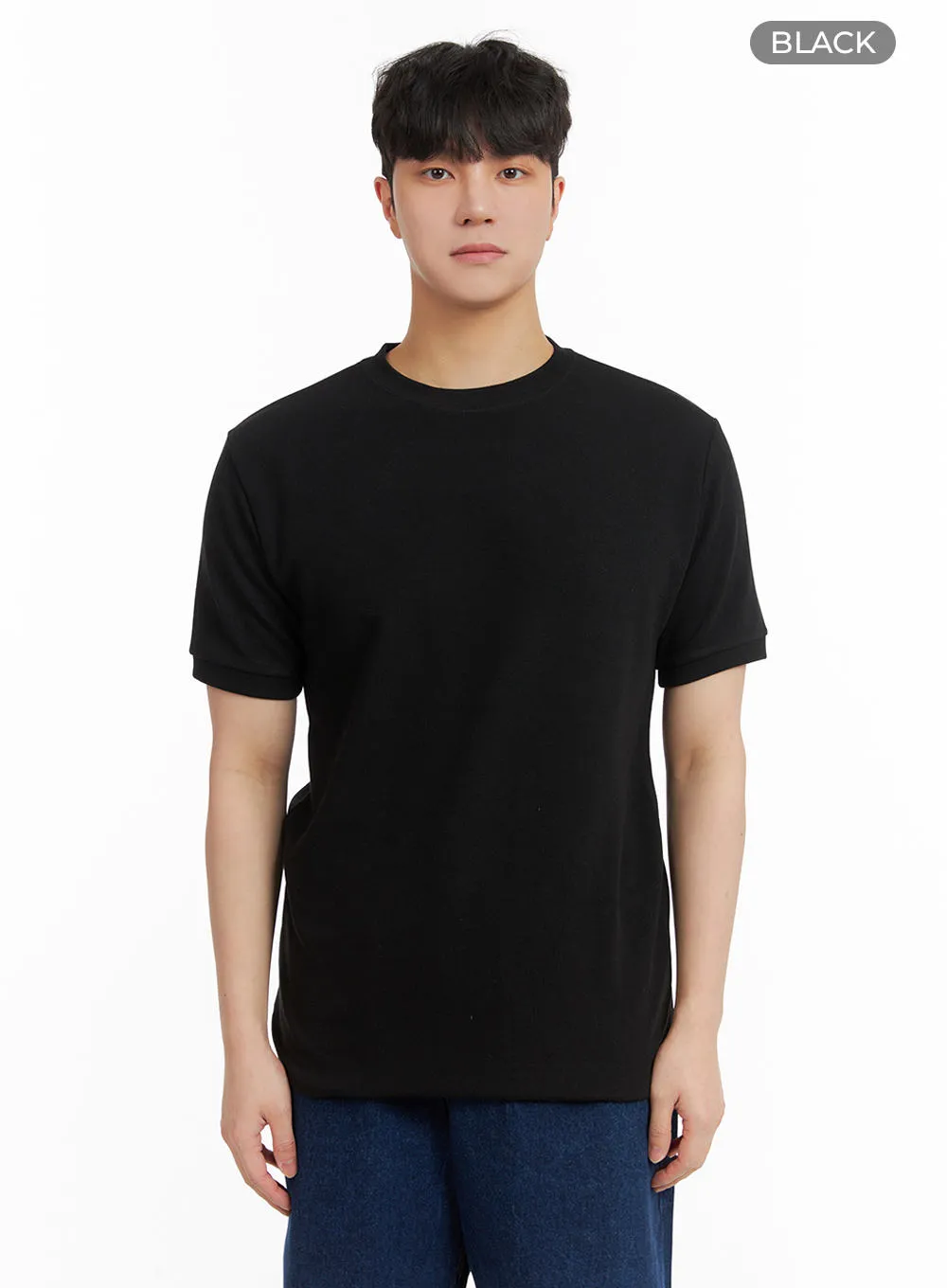 Men's Solid Basic T-Shirt IA402