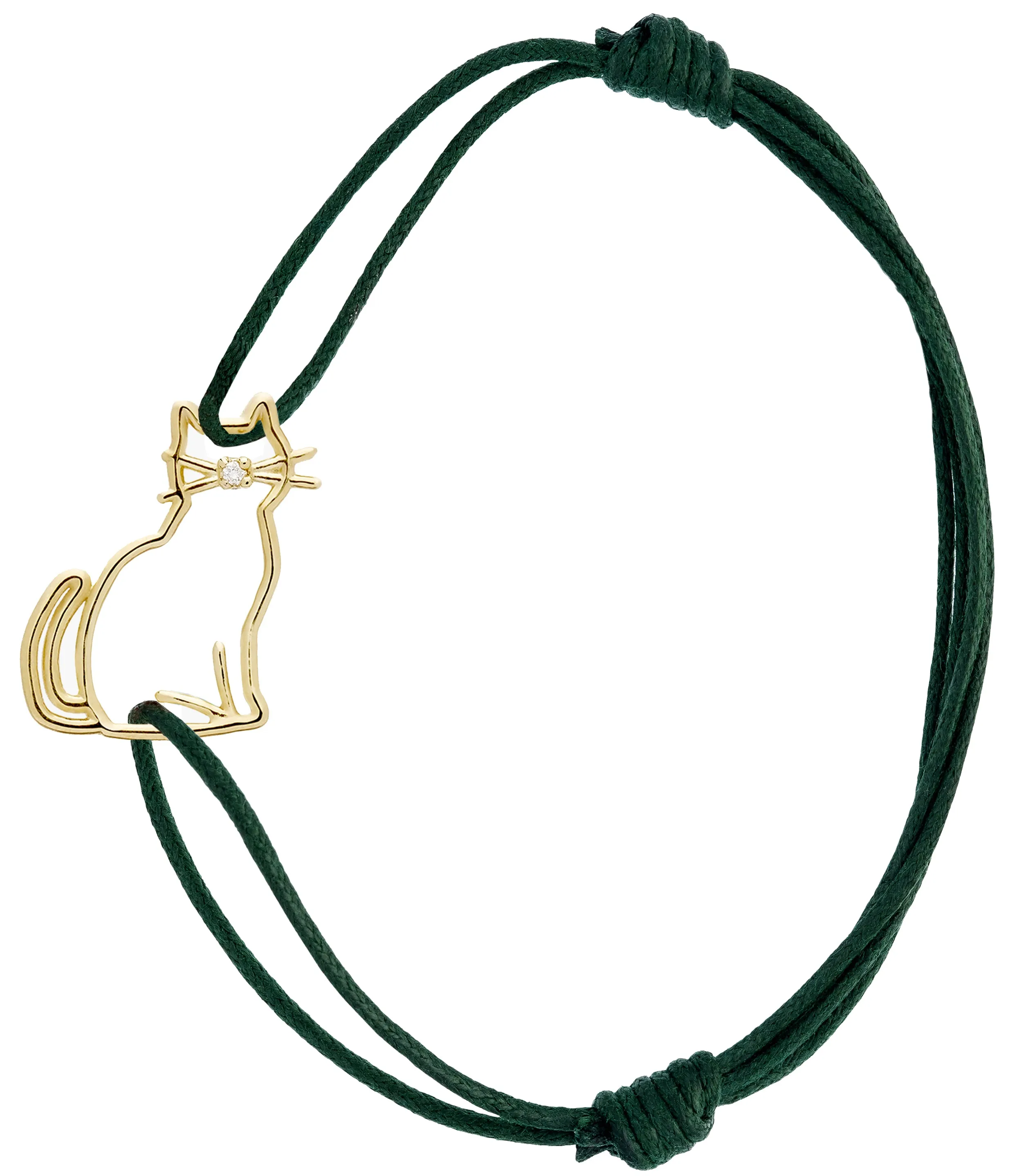 MIAU BRILLANTE CORD BRACELET