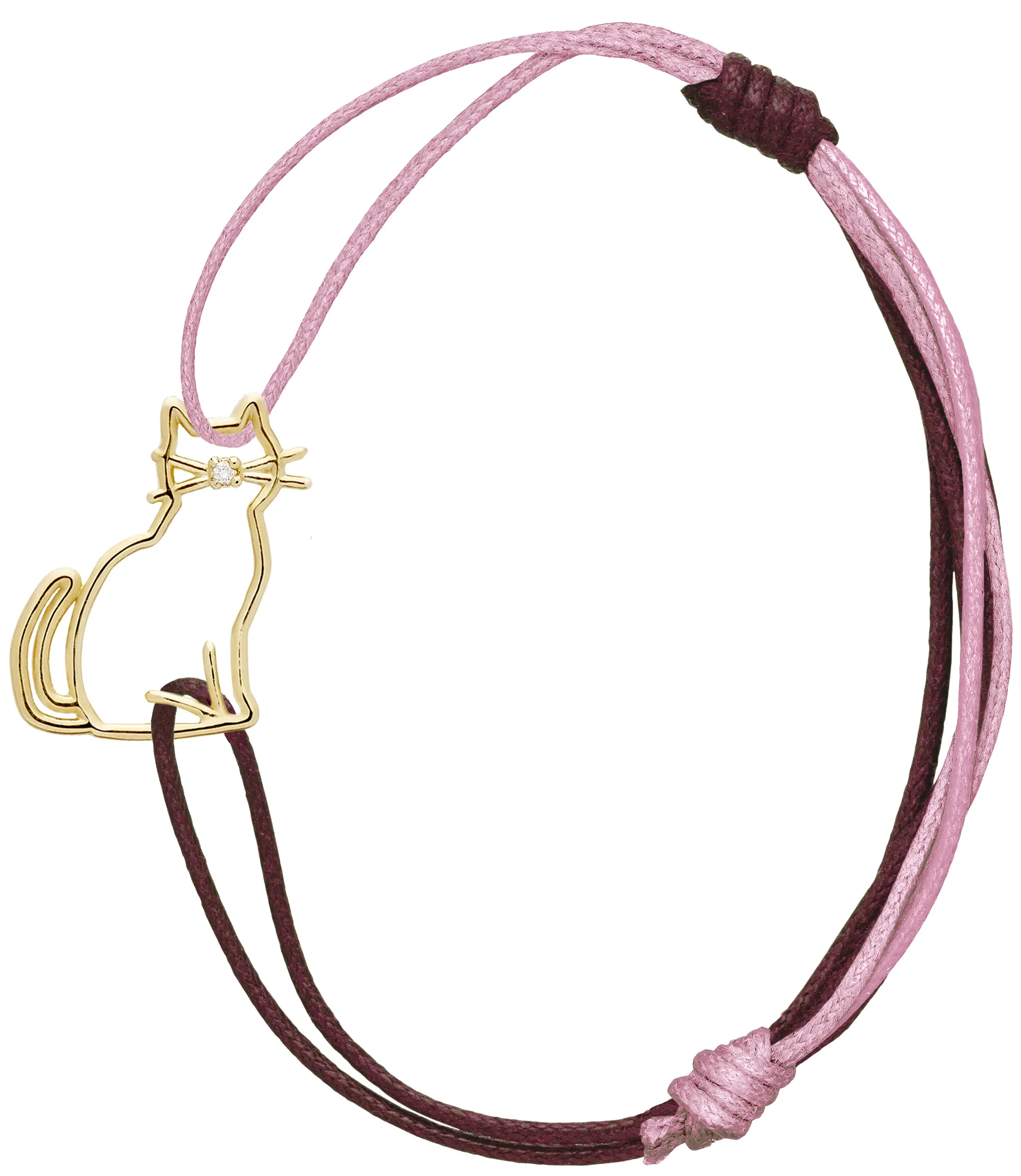 MIAU BRILLANTE CORD BRACELET