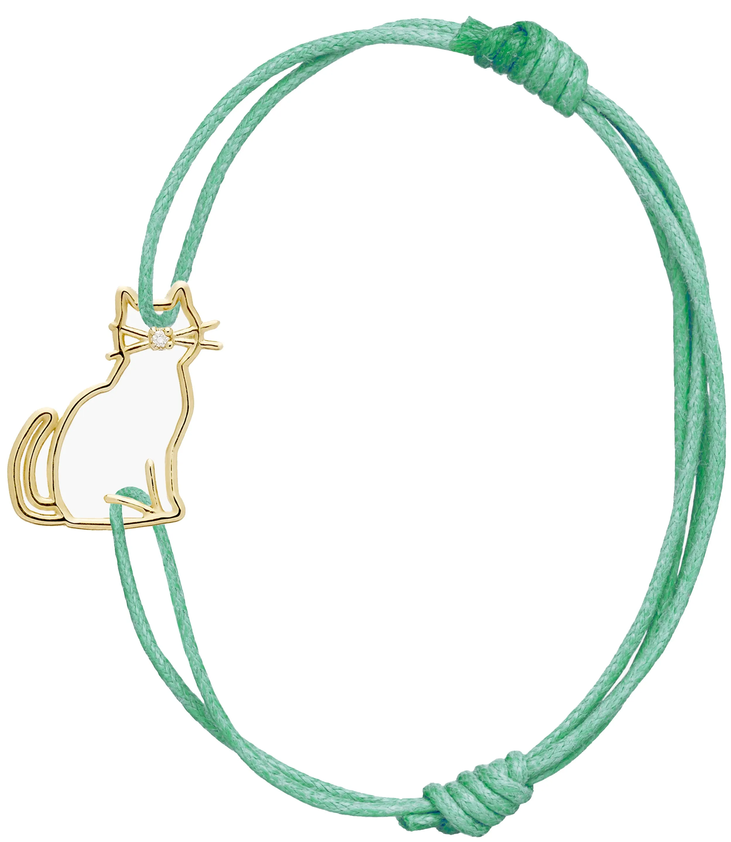 MIAU BRILLANTE CORD BRACELET