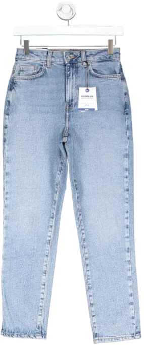 New Look Blue Hannah Straight Leg Ankle Grazer Jeans UK 6