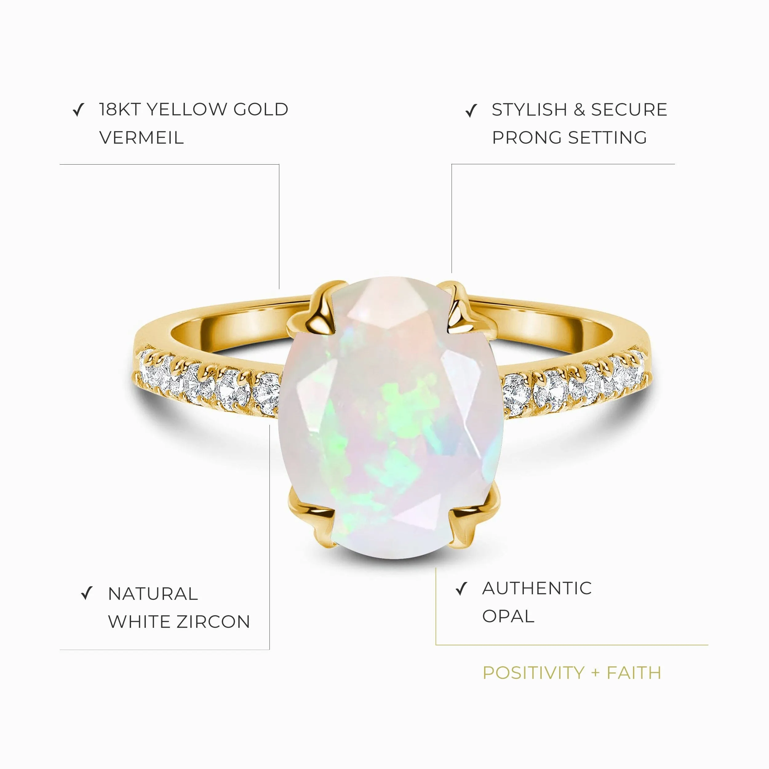 Opal Harlow Ring & Wreath Band & Archer Band