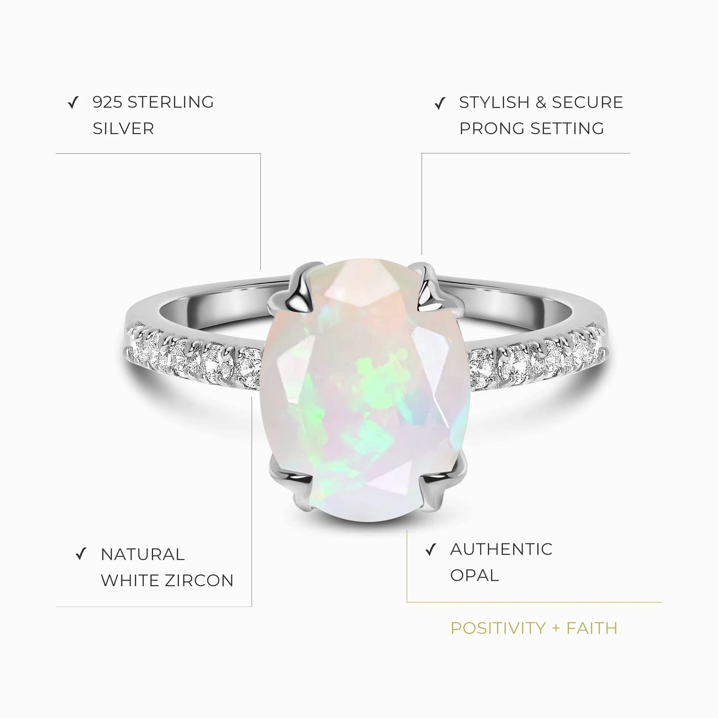 Opal Harlow Ring & Wreath Band & Archer Band