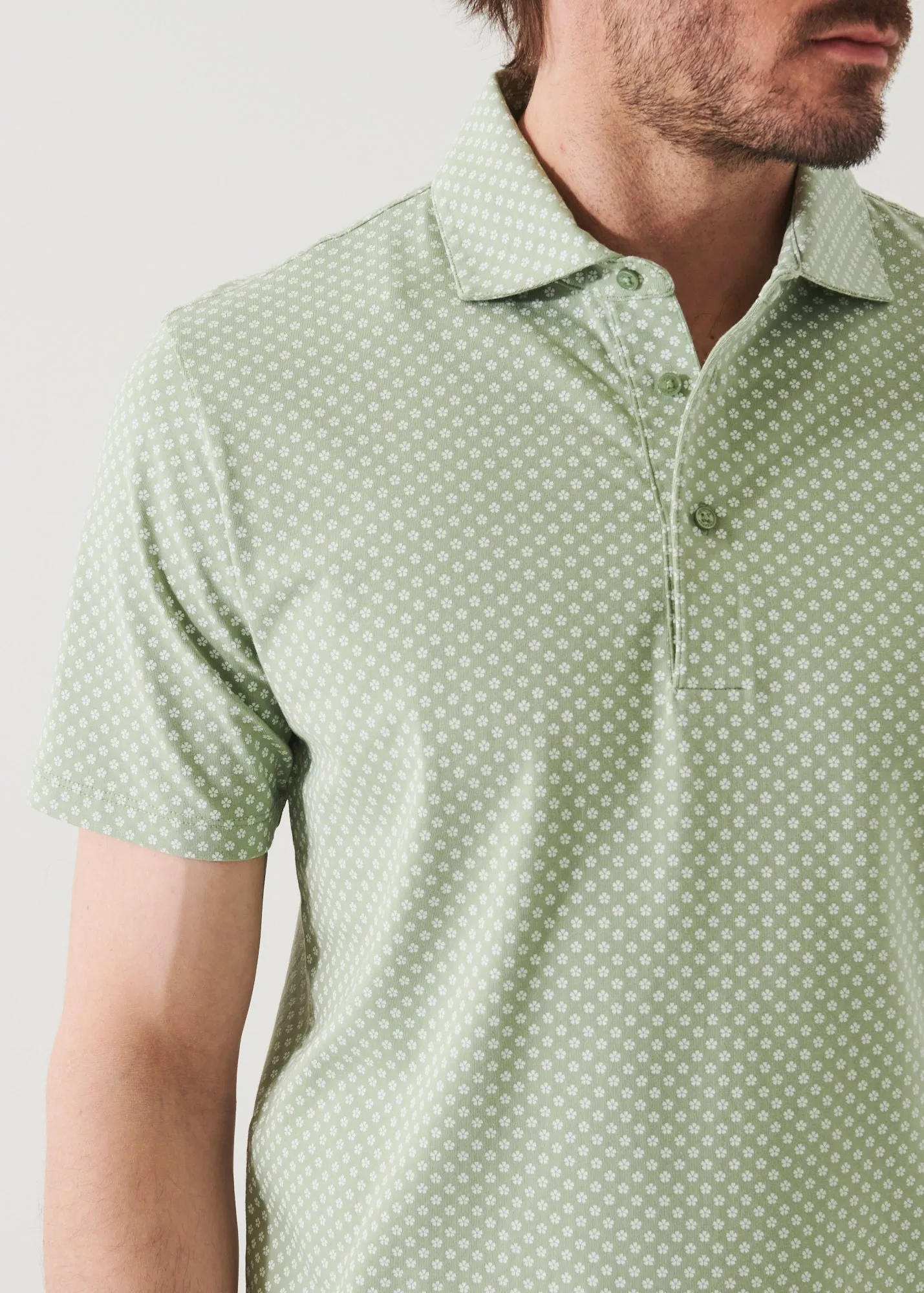 PIMA COTTON STRETCH PRINTED POLO