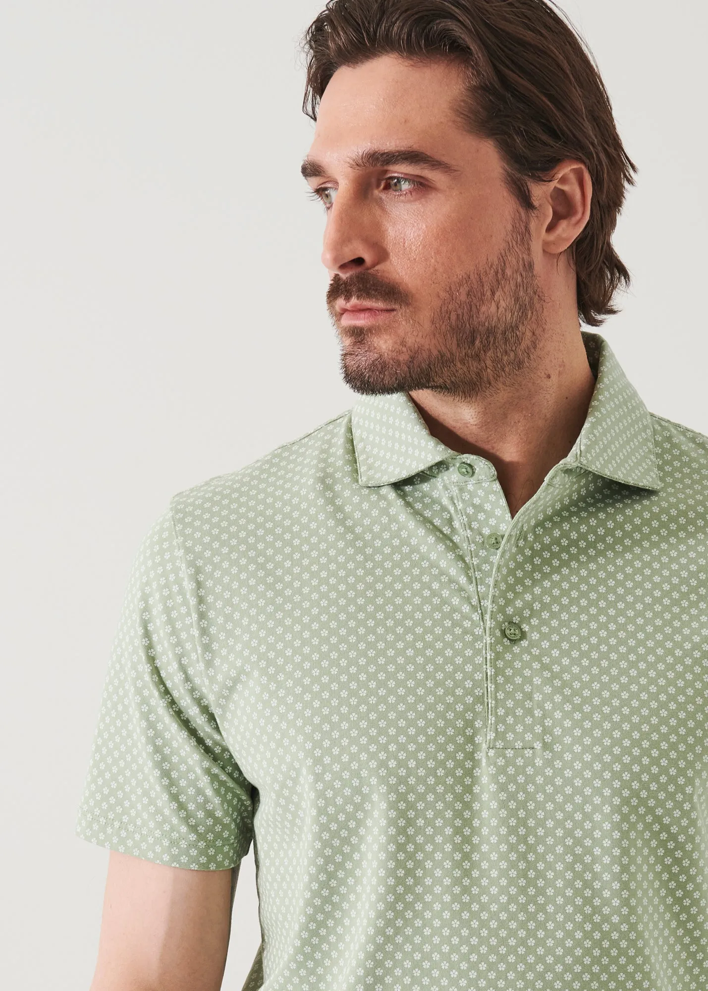 PIMA COTTON STRETCH PRINTED POLO