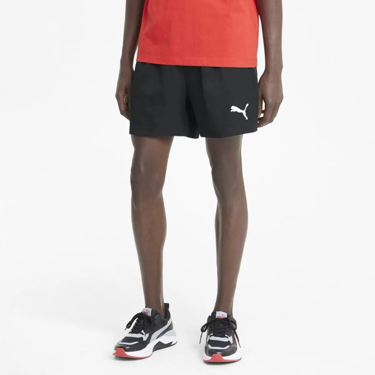 PUMA MEN'S ACTIVE WOVEN 5 BLACK SHORTS