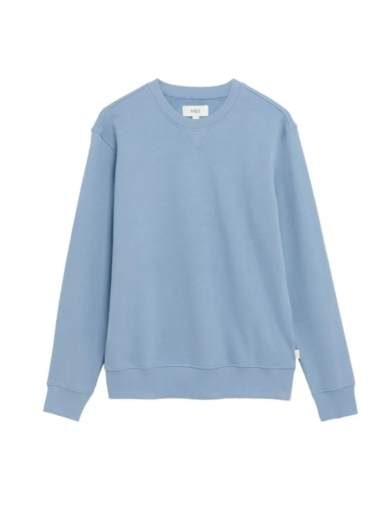 Pure Cotton Crew Neck Sweatshirt