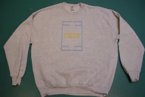 "UZZY" Fuzzy Felt Custom Hand Printed Logo On Authentic Vintage Sweatshirt