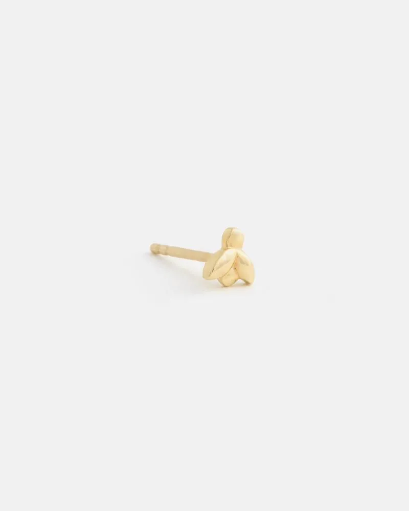 Single Mini Bee Earring in Gold