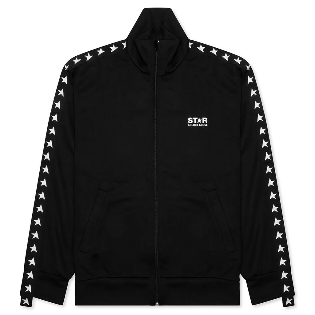 Star Zipped Track Jacket - Black/White