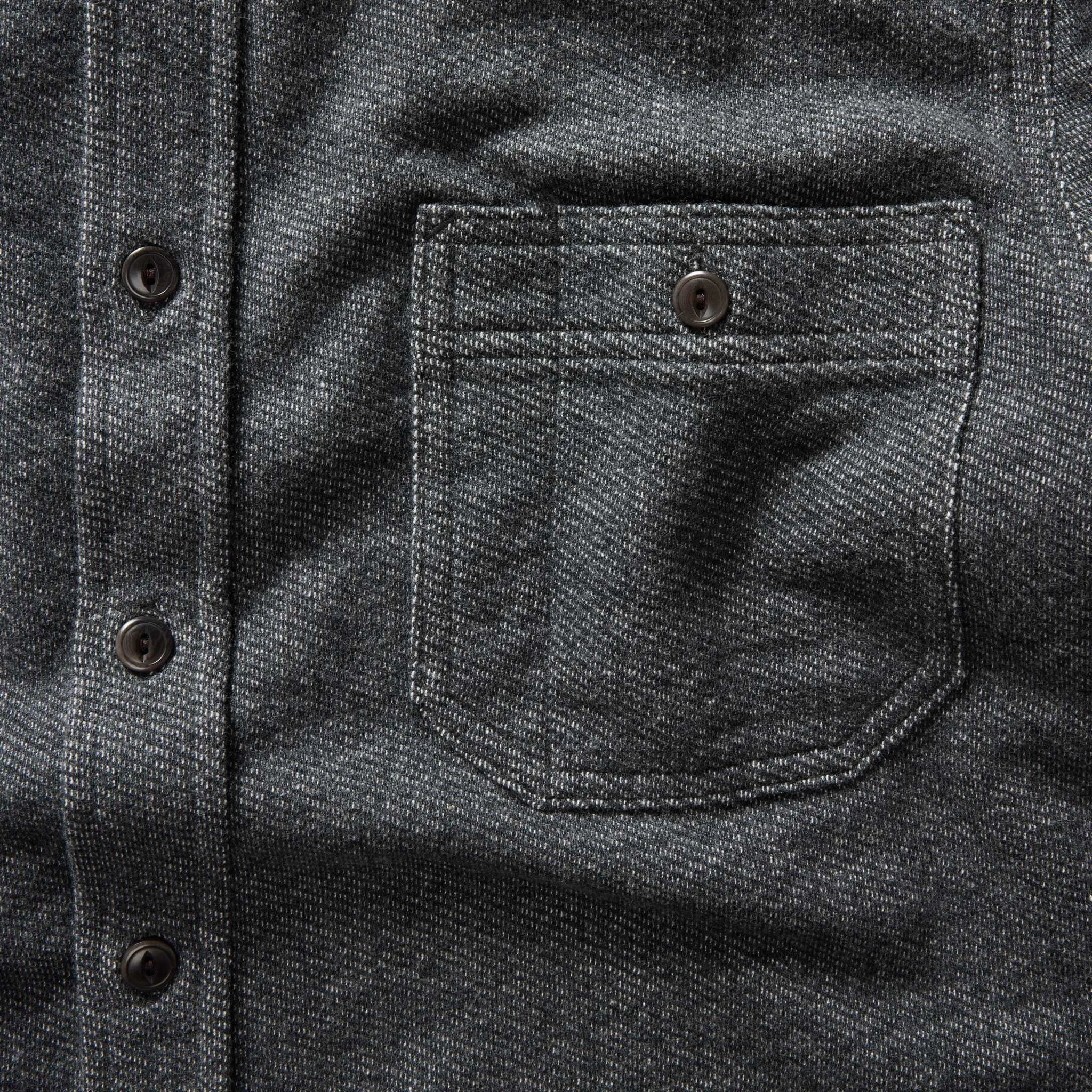 The Utility Shirt in Navy French Terry Twill Knit