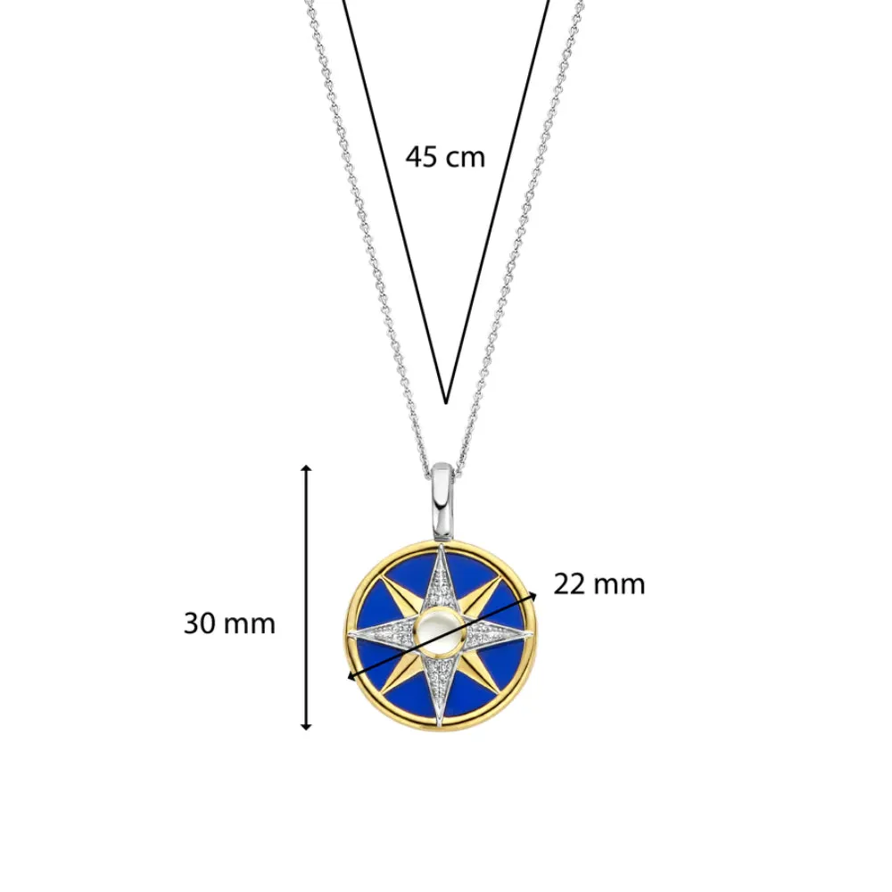 Ti Sento Blue Lapis Starry Pendant Necklace