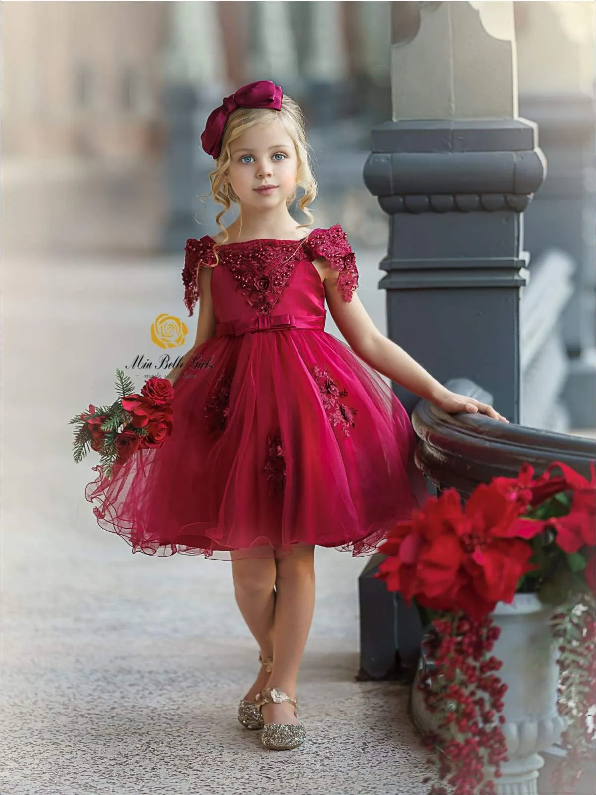 'Tis The Season Lace Applique Holiday Dress