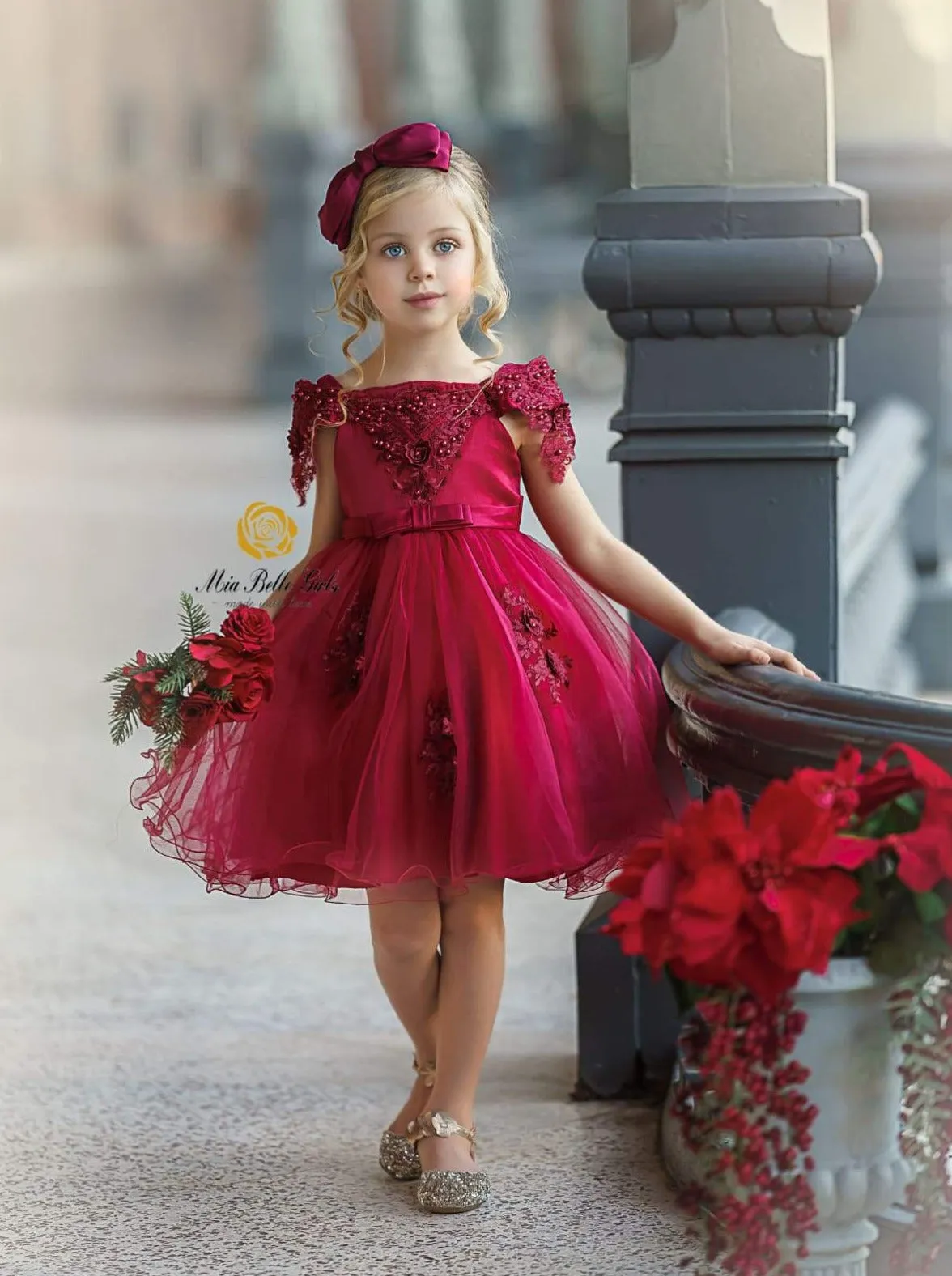 'Tis The Season Lace Applique Holiday Dress