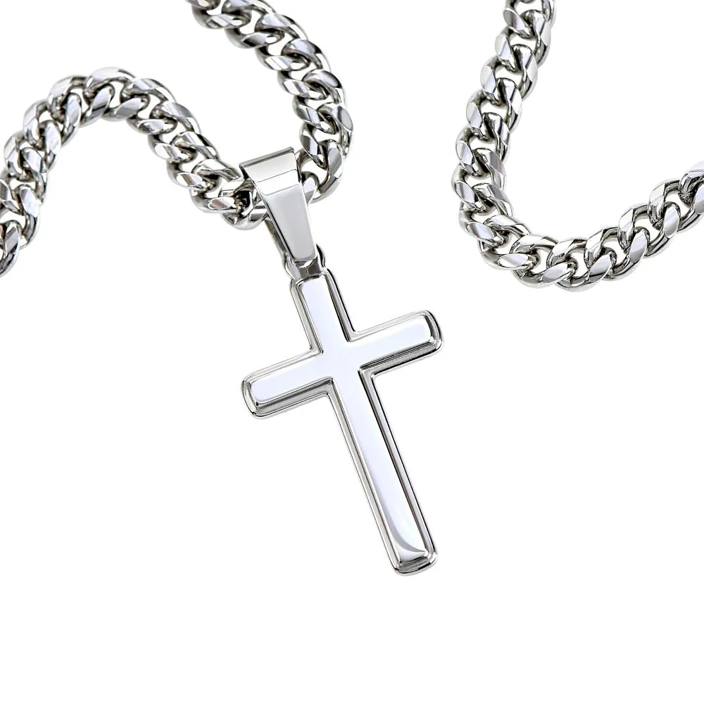 To My Dad Artisan Cross Necklace - I Know You 've Loved Me