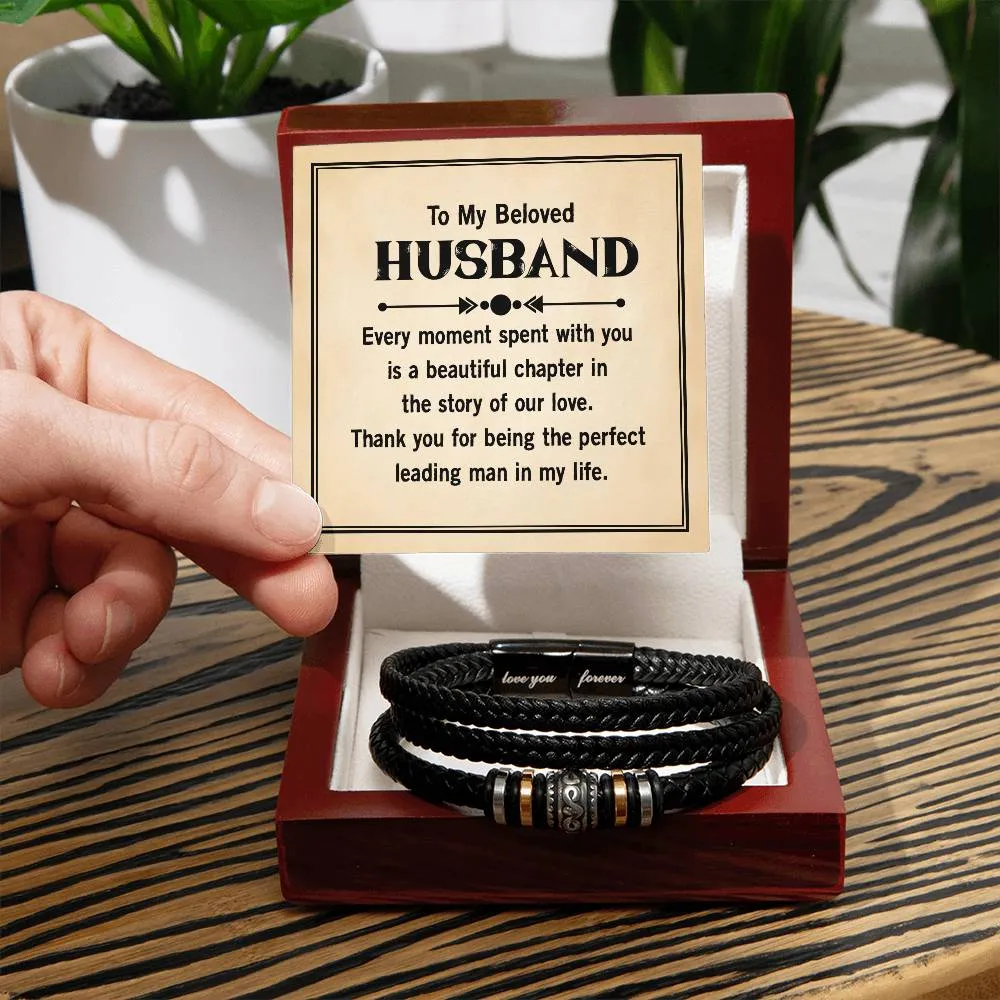 To My Husband Bracelet from Wife, Thank You for Being the Perfect Leading Man in My Life