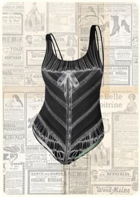 Trapeze Swimsuit in Black by fox savant