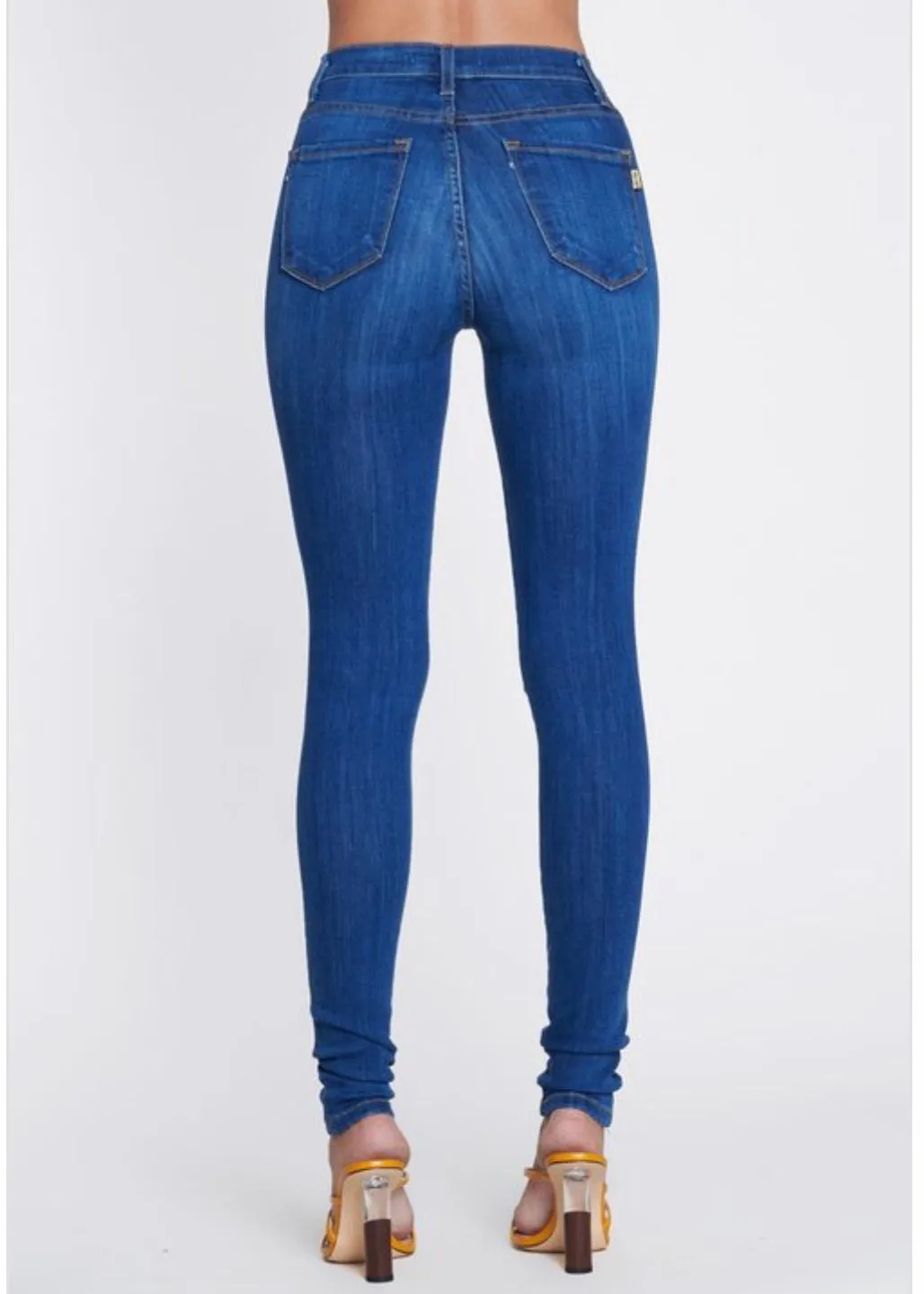 Vibrant Not So Basic Skinny Jeans (Medium Stone) P831