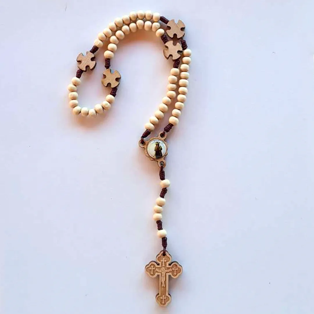 Wood Rosary - Saint Roch