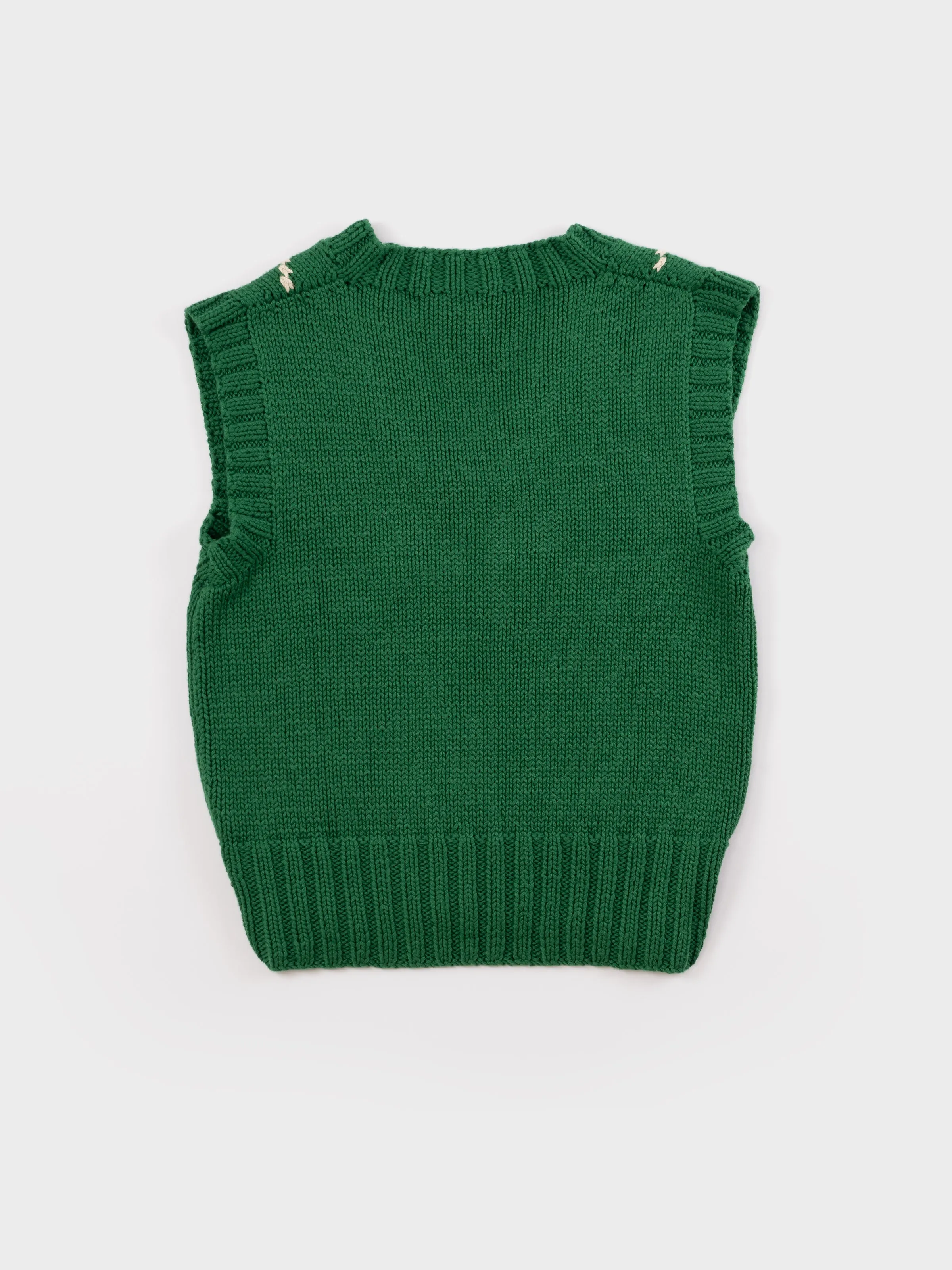 YMC Heidi Tank - Green/Ecru